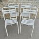 Set of 4 Metal Bistro Chairs Tolix T2