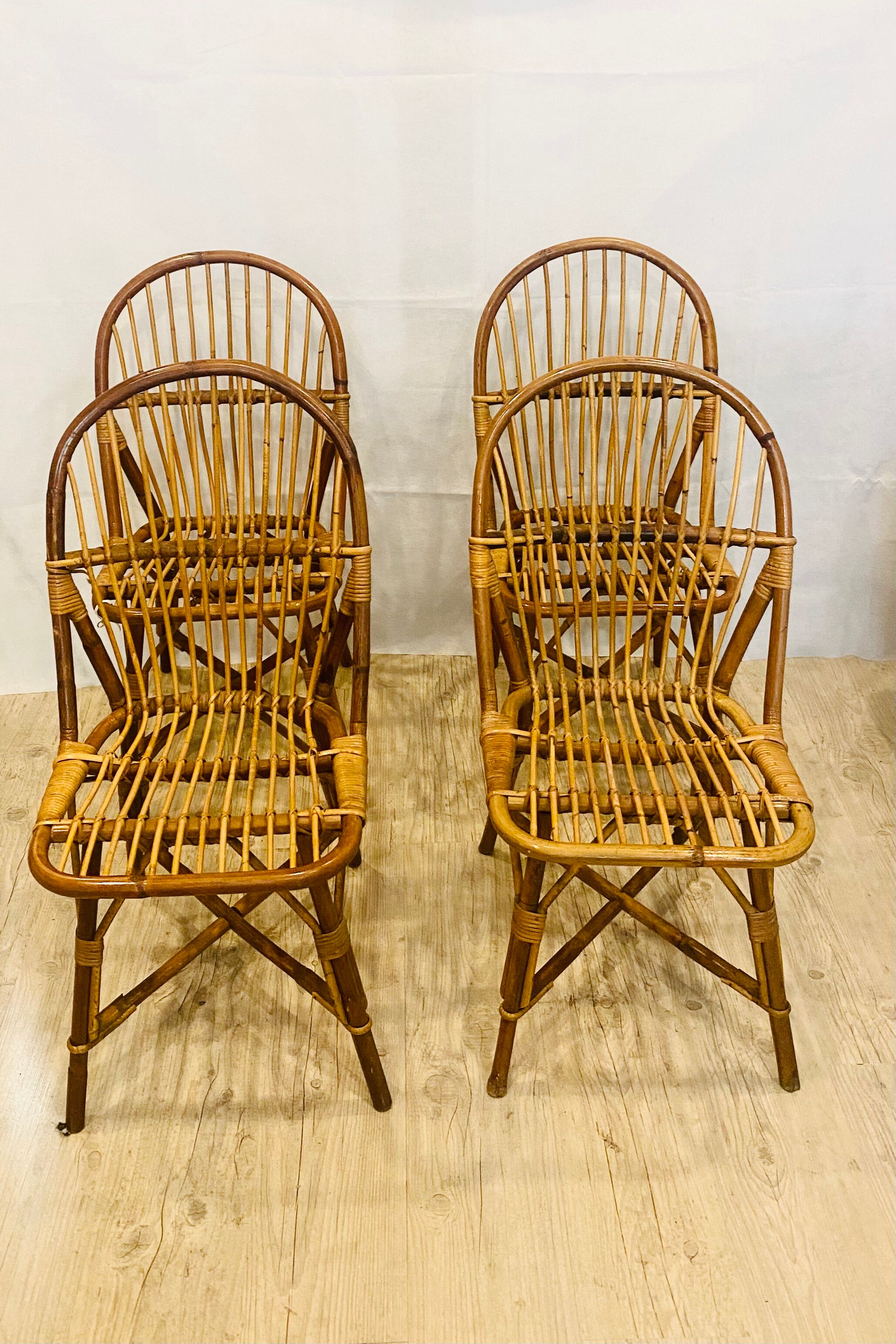 Bamboo chairs & rattan circa 60s/70s