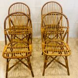 Bamboo chairs & rattan circa 60s/70s