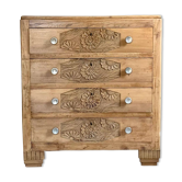 Commode vintage art déco en chêne