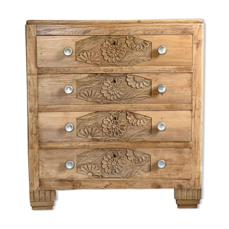 Vintage art deco oak chest of drawers