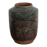 Vase oriental ancien avec relief floral (c.1820) #38