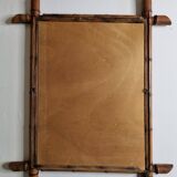 Turned wooden mirror in imitation of bamboo, from the 20s-30s, 54 x 65 cm
