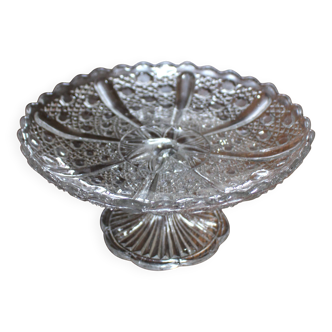 Cut glass footed bowl vintage corollas