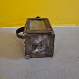 Antique french metal walking candle lantern. from around 1900.