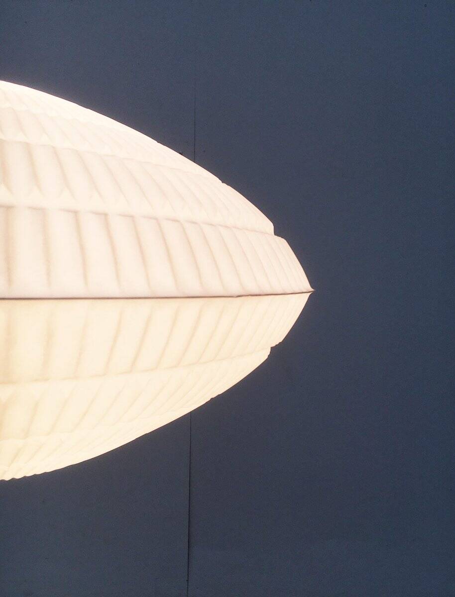 German floor lamp metal and plastic Tripod Ufo 370 by Bega, 1950s