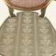 Pair of Louis XVI style armchairs, oval backrest and caning.