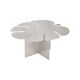 Table basse feuille Monstera – Acier inox brossé – Design sculptural