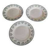 Assiettes plates en faïence terre de fer Digoin & Sarreguemines