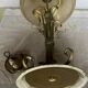 Vintage metal/glass mushroom table lamp