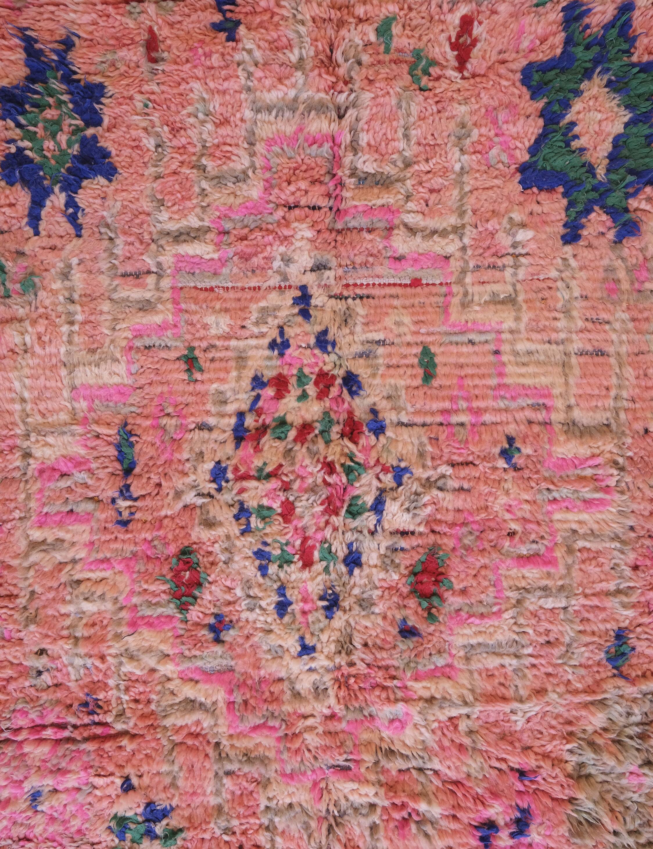 Pink Berber rug - 272 x 107 cm