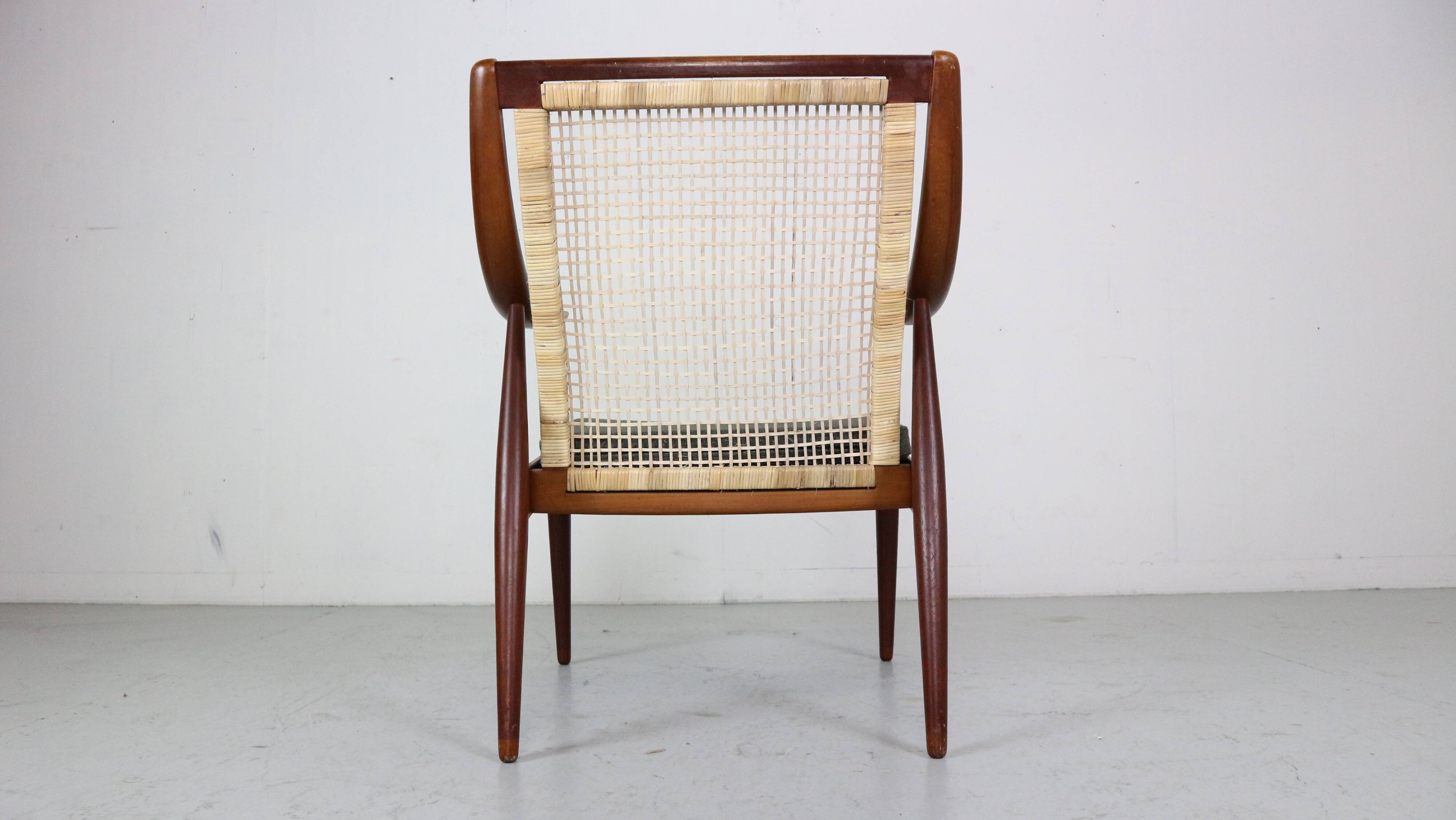 Peter Hvidt& Orla Mølgaard-Nielsen FD146 Cane Back Easy Chair, Denmark