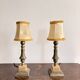 Antique Pair Table Lamps Candle Holders Neo-Classical Louis XVI Gilded Brass Year