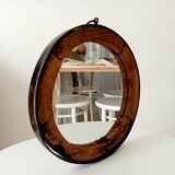 Miroir ancien brutaliste en fer forgé DLG Jean Touret