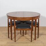 Mid-Century Teak Dining Table and Chairs Set by Hans Olsen for Frem Røjle.