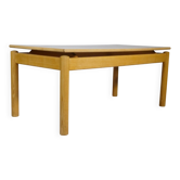 Minimalist Ash wood coffee table, 1970s