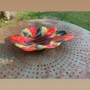 Fruit bowl in glazed ceramic stamped Vallauris, vintage 1960