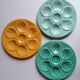 6 assiettes à huîtres pastels proceram