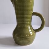 Glazed stoneware pitcher from the 1950s