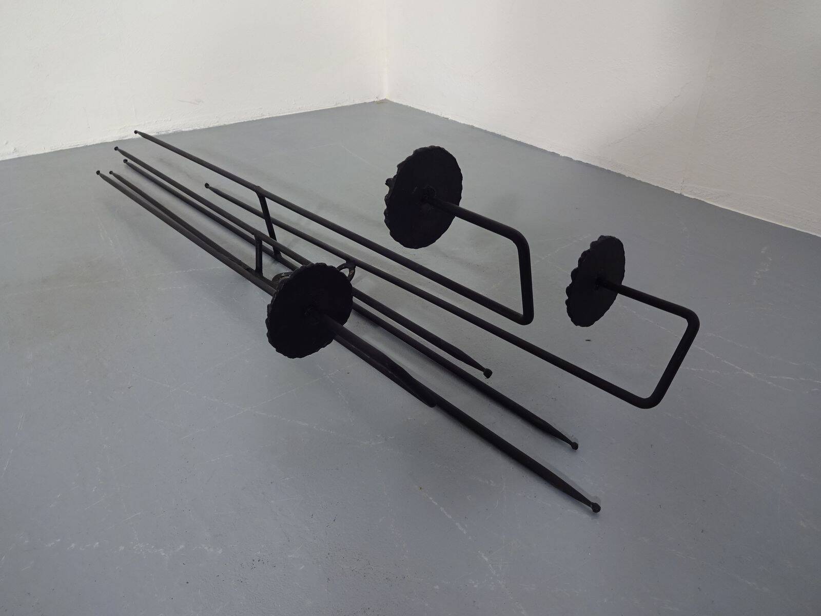 Brutalist German Iron Wall Candleholder, 1960s
