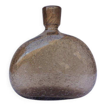Bouteille en verre bullé, verrerie de Bendor.