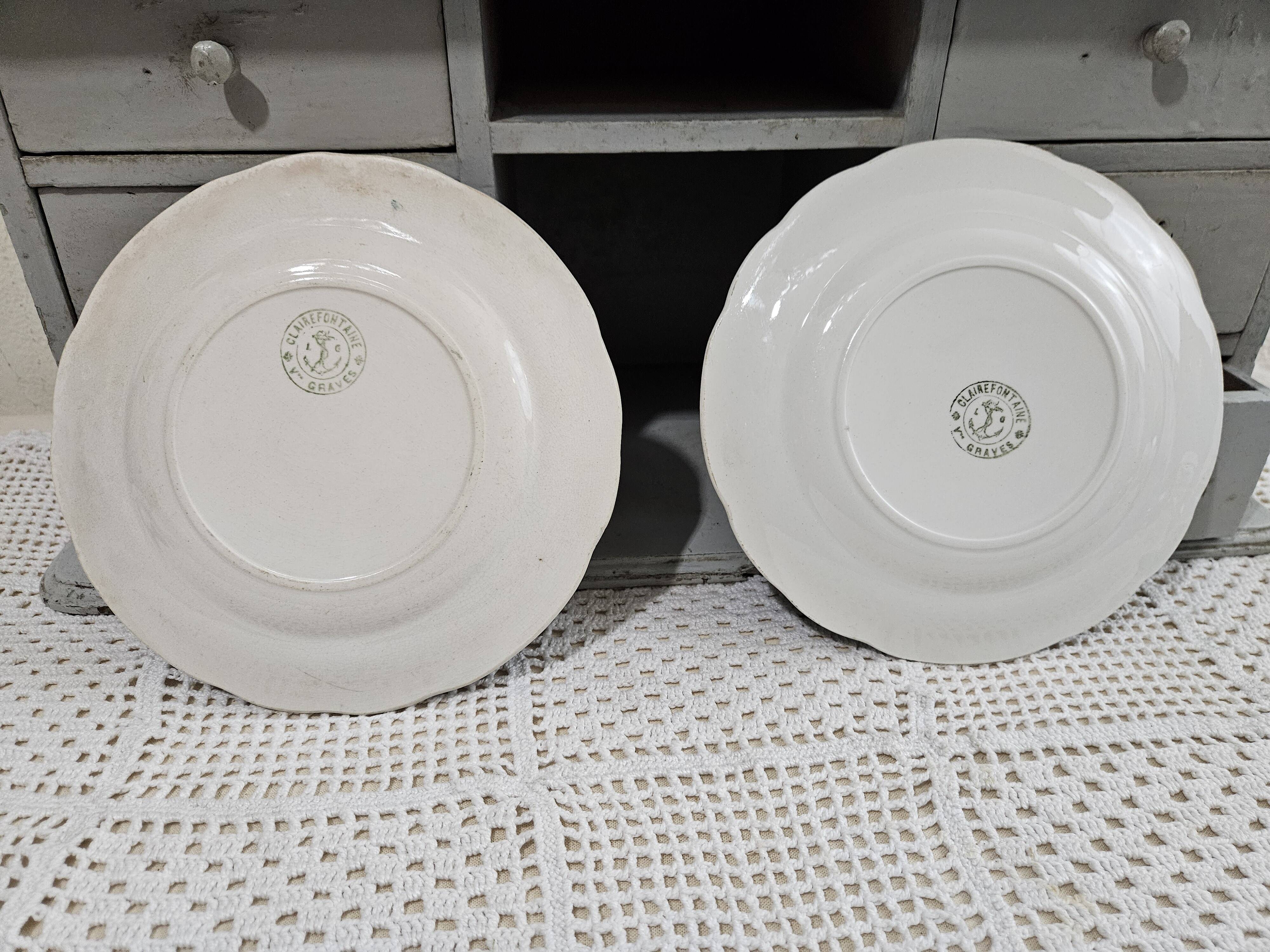 Dessert plates - Clairefontaine earthenware