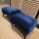 Tabouret d appoint en velours bleu
