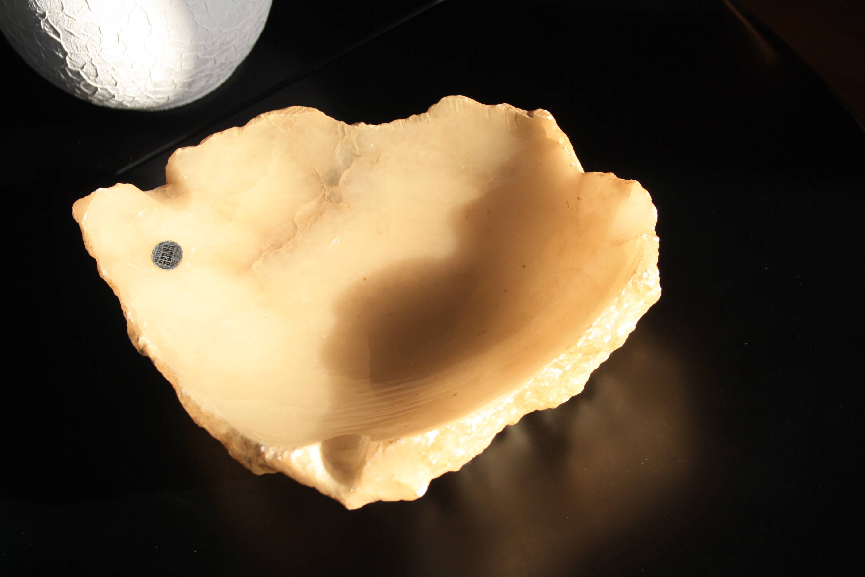 Alabaster pocket emptier/ashtray