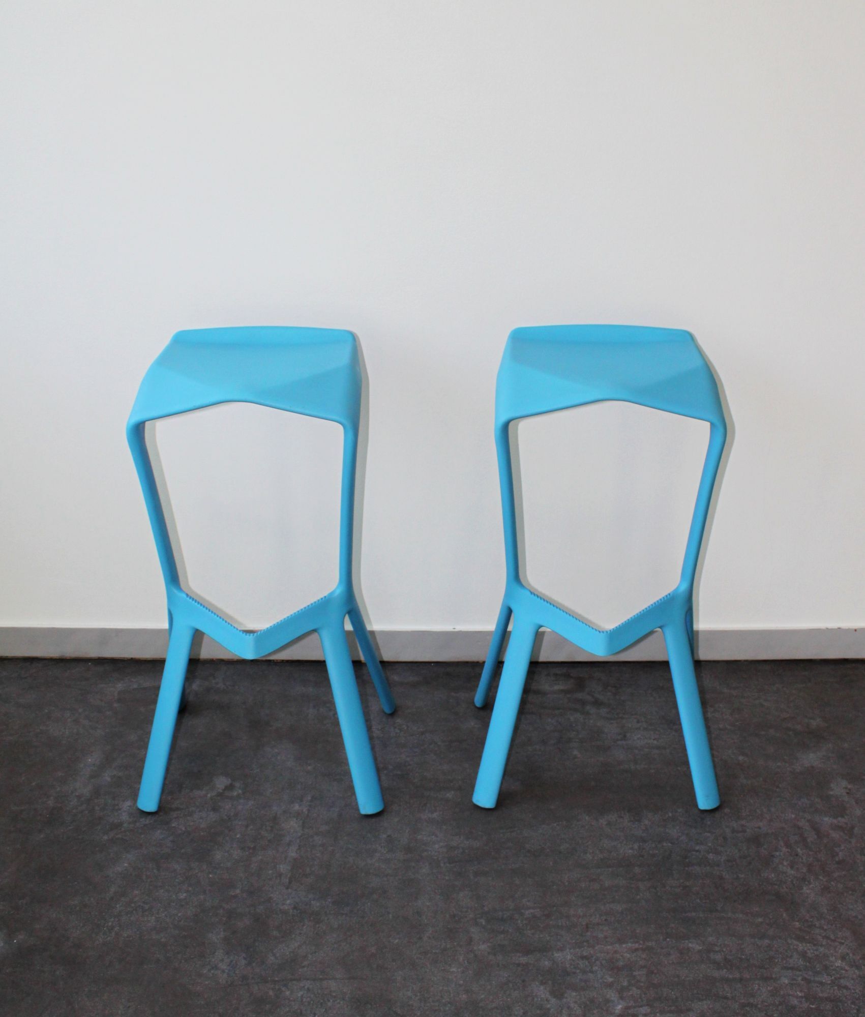 Pair of Muira bar stools by Konstantin Grcic for Plank, 2005.