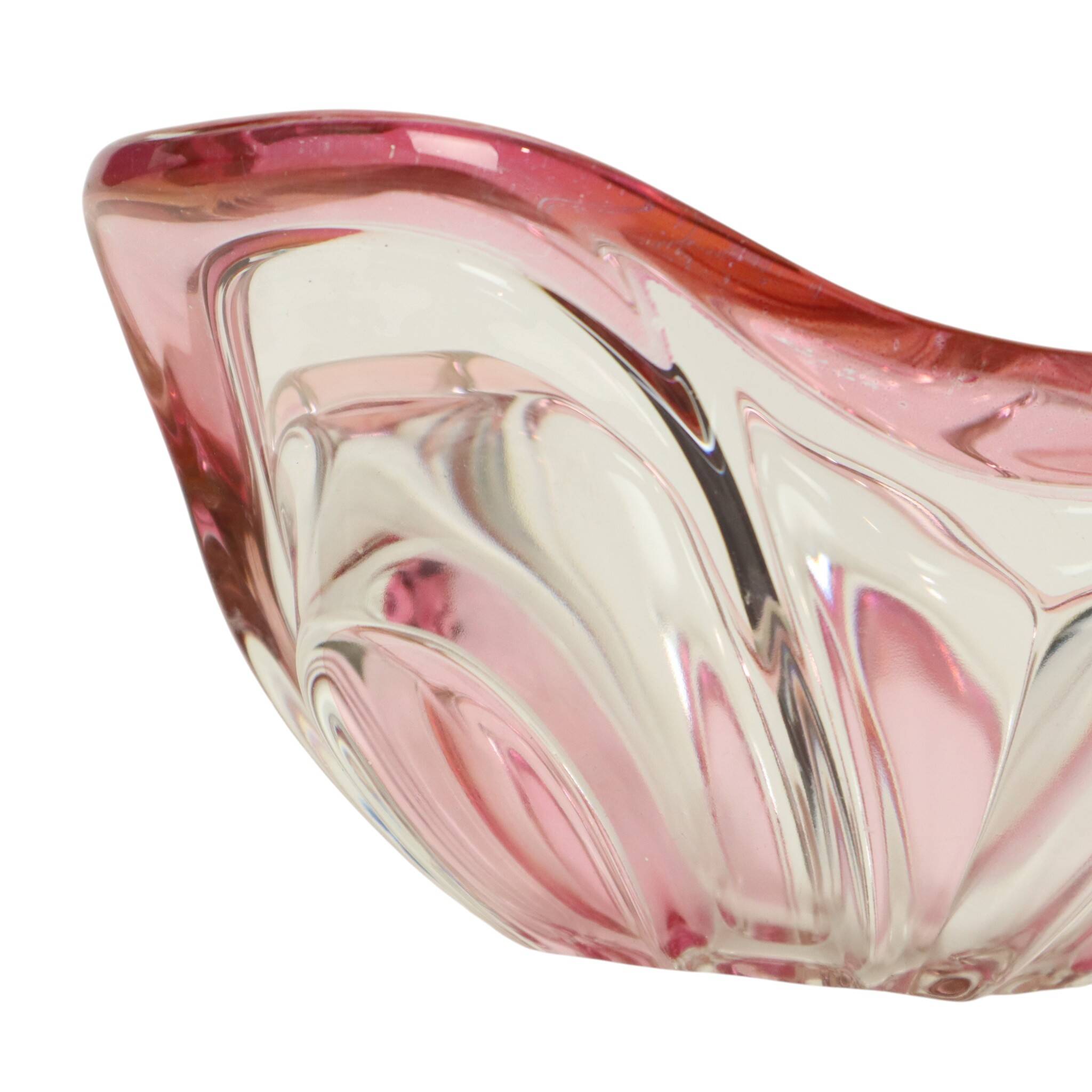 Vintage Murano Pink Glass Fruit Bowl – 1960s