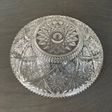 Antique crystal glass fruit dish
