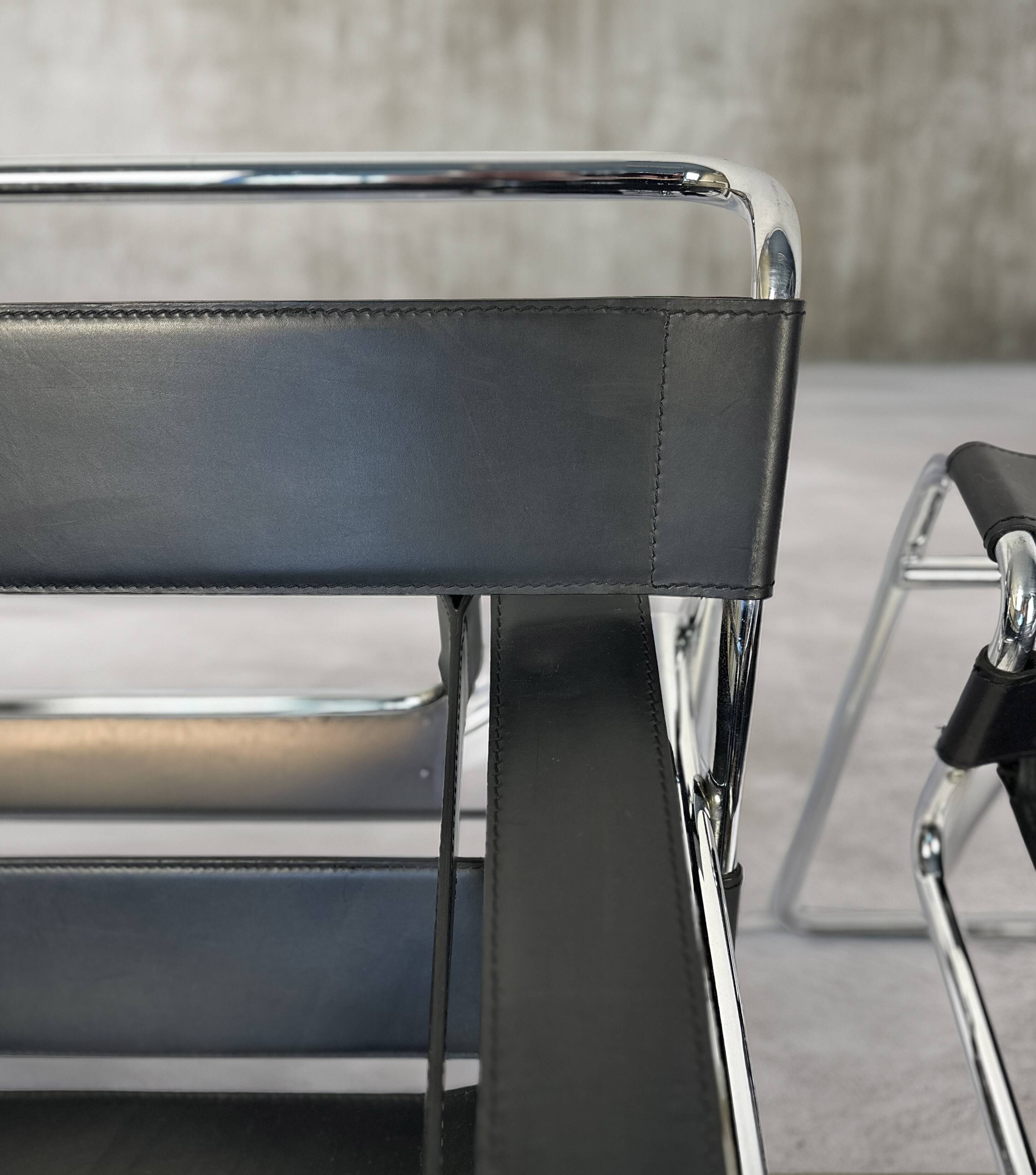 Vintage Wassily chair pair by Marcel Breuer