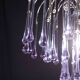 The Purple Crown, LArge Size Murano Chandelier Purple and Crystal Drops, 19