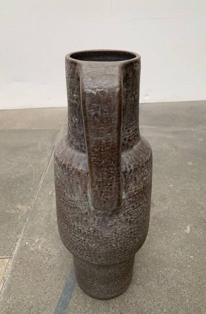 Vintage German Footed Vase in Ceramic by Karlsruher Majolika