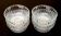 6 antique dessert bowls Clear glass / Scalloped edges
