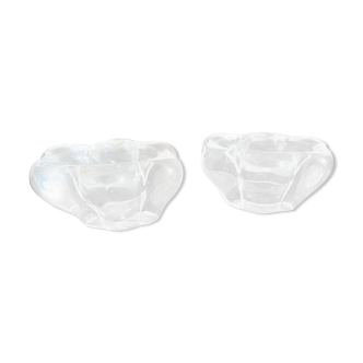 Pair of Salt shakers Salerons in DAUM crystal