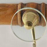 Porte manteaux en bois et laiton - 1950