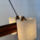 Vintage 1960s Scandinavian teak and perspex chandelier