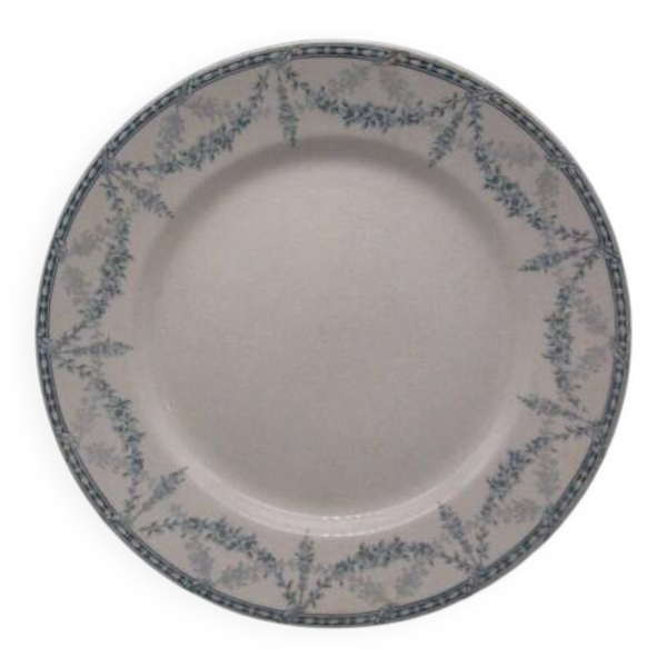 Plat de service ancien en faïence de creil montereau, modèle mignon