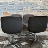 Set of 4 Steelcase Strafor armchairs