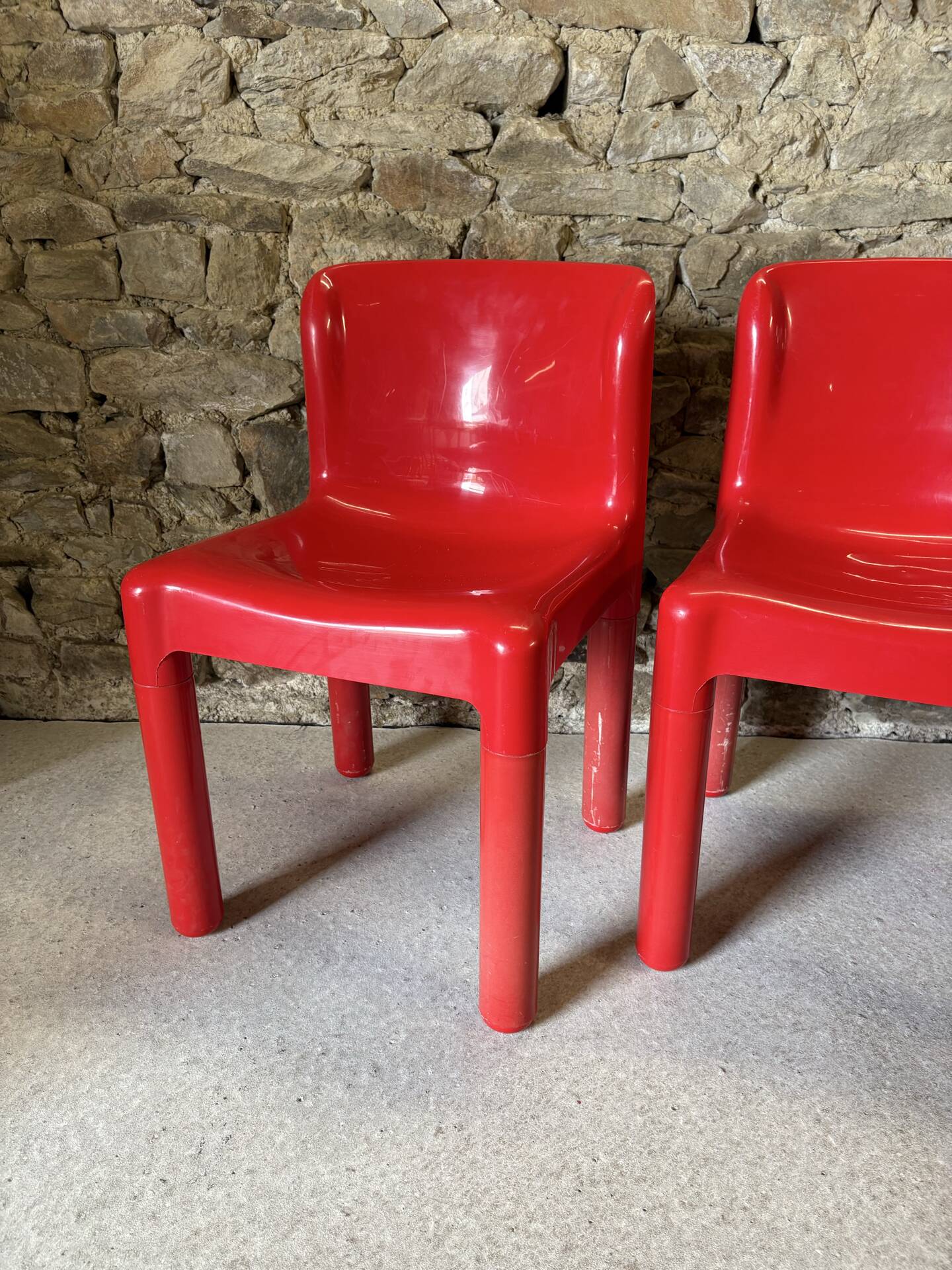 4 chairs model 4875 by C. Bartoli for Kartell, 1970