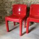 4 chairs model 4875 by C. Bartoli for Kartell, 1970
