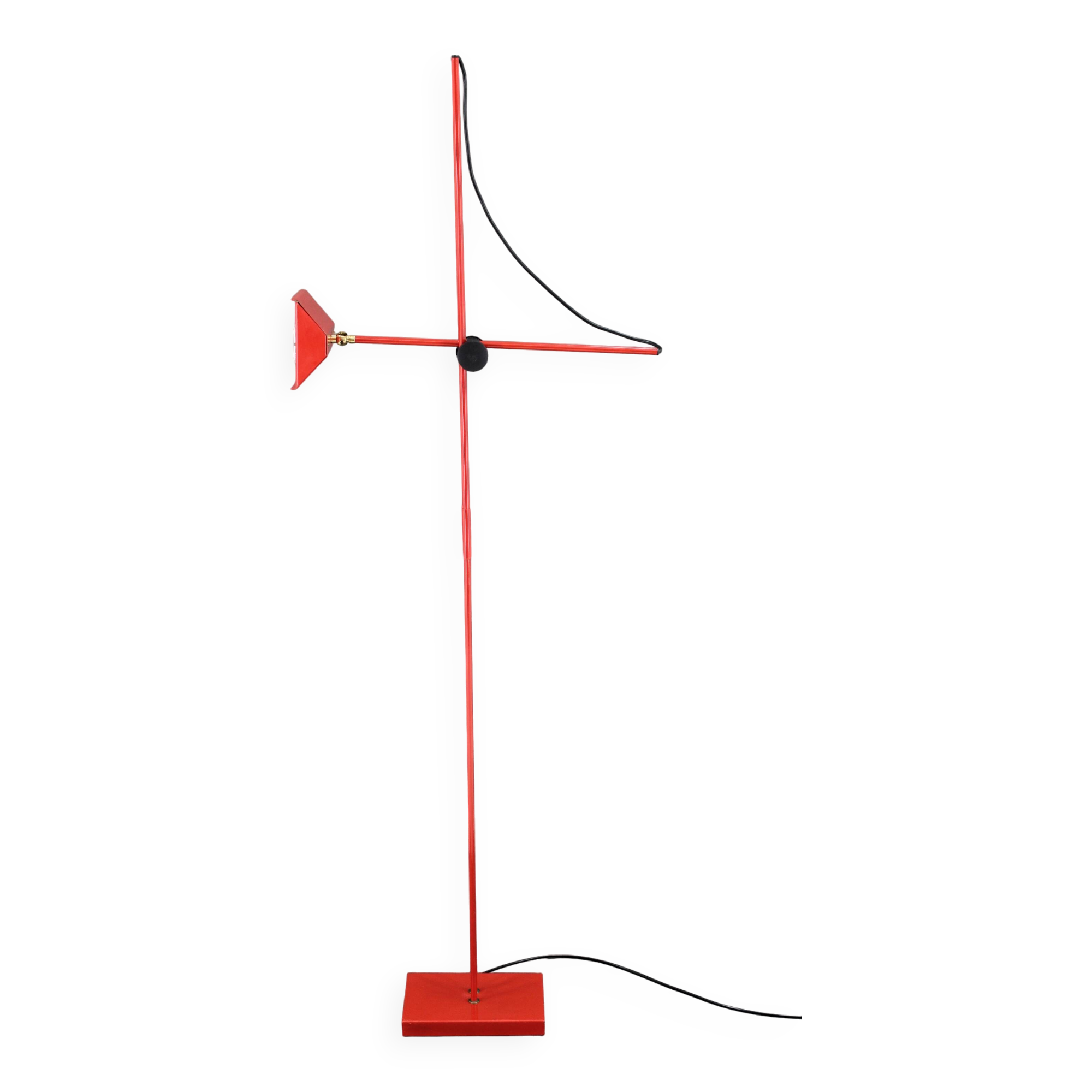 1980s Halogen Red Floor Lamp, Italy