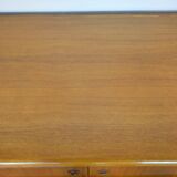Low Scandinavian teak sideboard Metal