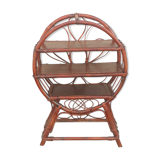 Round rattan library.