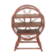 Round rattan library.