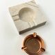 Brutalist ashtray by Fratelli Mannelli, travertine, Italy, circa 1970s