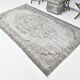 Tapis vintage classique 5x9 nuances de gris et de marron, 150x278 cm