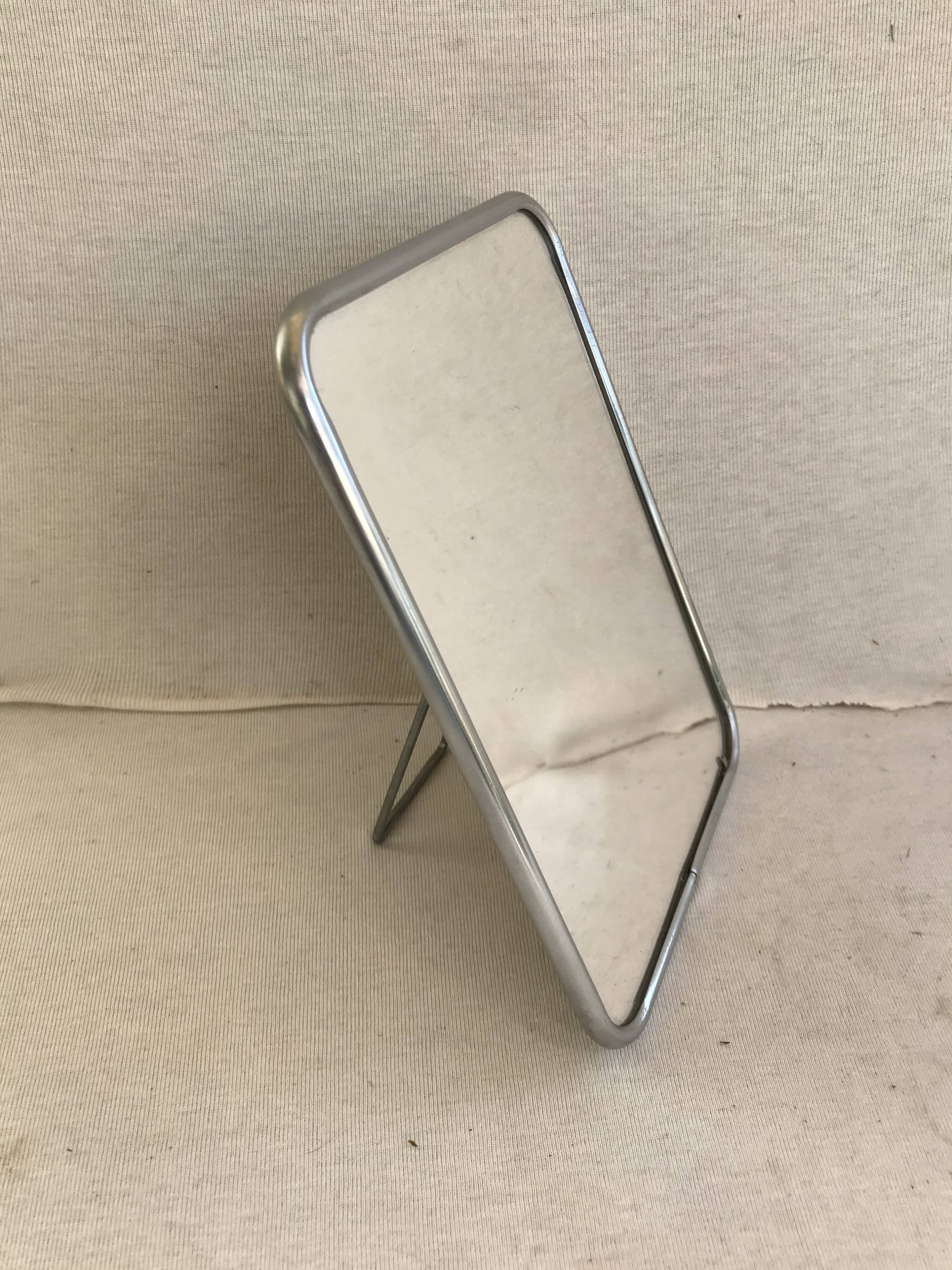 Former mirror barbier contour alu and tripod 14x20cm