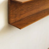 Wooden open wall shelf, 200cm, designed by Walter Wirz for Wilhelm Renz, Germany